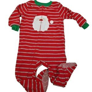 Carter's Christmas footed PJs 18 months